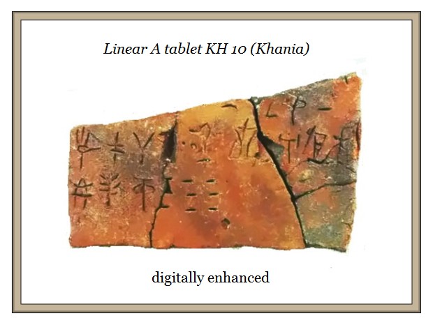 Linear A tablet KH 10 Khania digitized