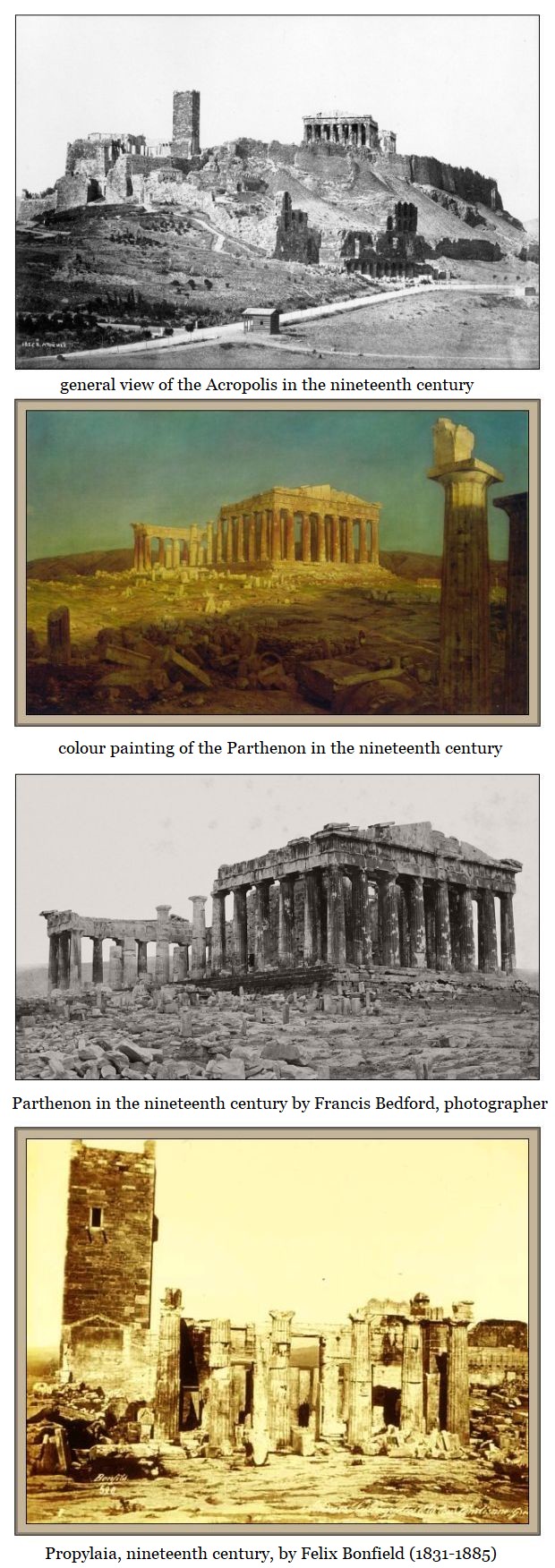 acropolis and propylaia nineteenth century